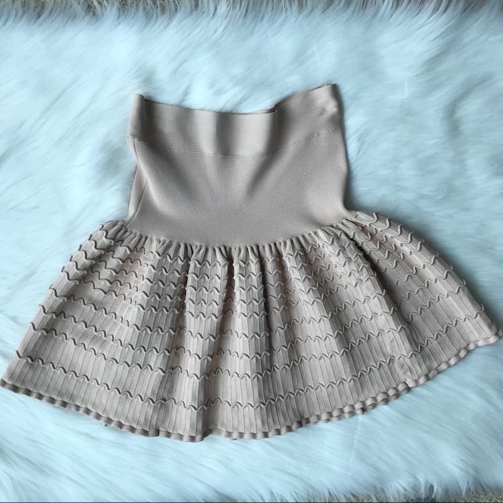 BCBG MaxAzria Suui Scalloped Peach Skirt